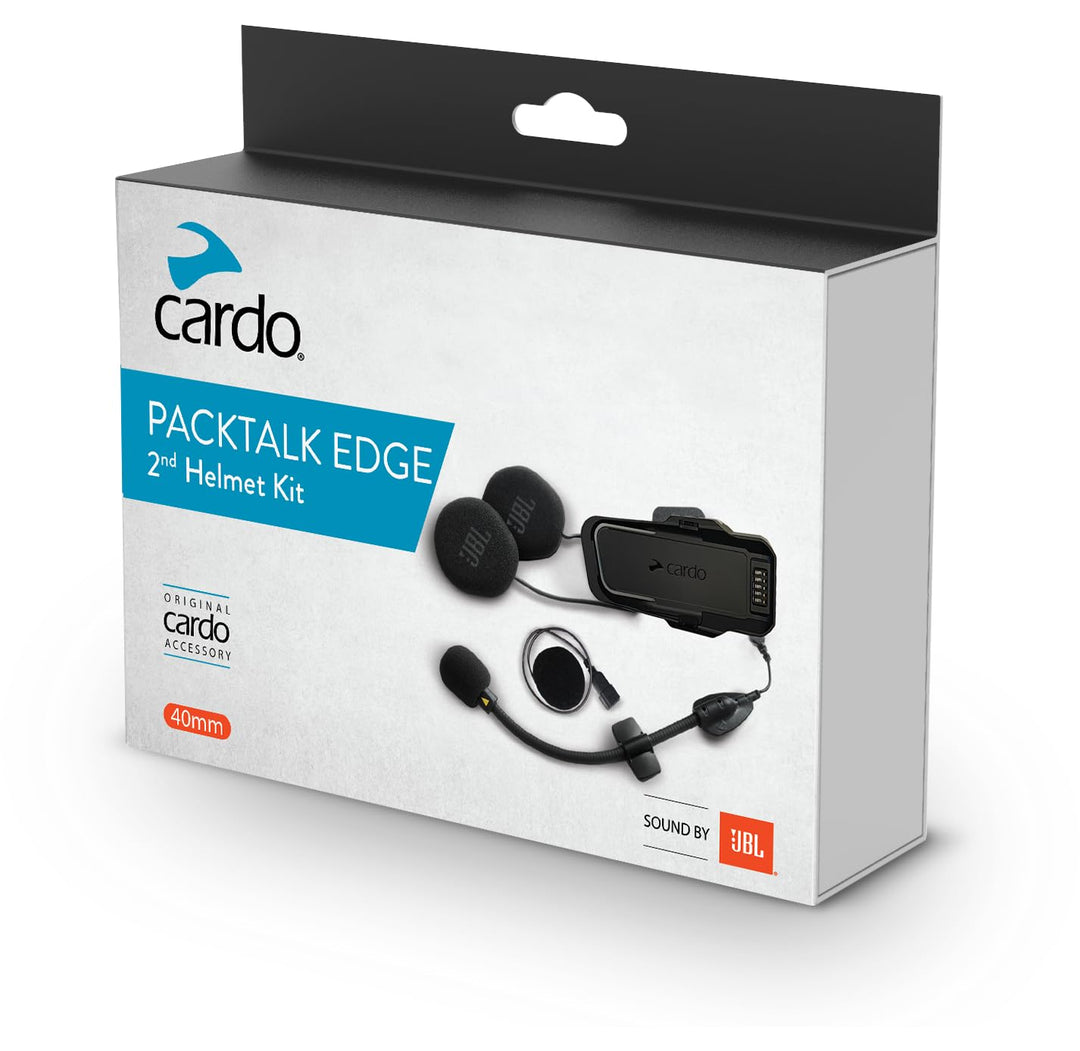 Cardo Unisex 2ND Helmet Packtalk Edge 2. Helm-KIT JBL, Schwartz, One Size