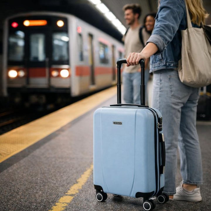 ITACA - Trolley Handgepäck Cabin Trolley Koffer Reisekoffer Hartschalenkoffer mit Zahlenschloss - Ka