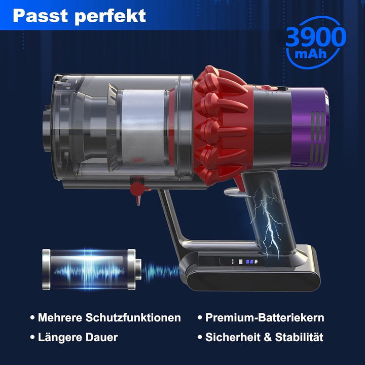 V10 Akku, Homesuit 25,2V 3900mAh SV12 Ersatzakku, Akku für Dyson V10 Animal, V10 Absolute, V10 Motor
