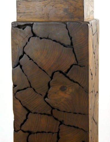 livasia Regenschirmständer aus Teakholz Regenschirmhalter Asia Schirmständer