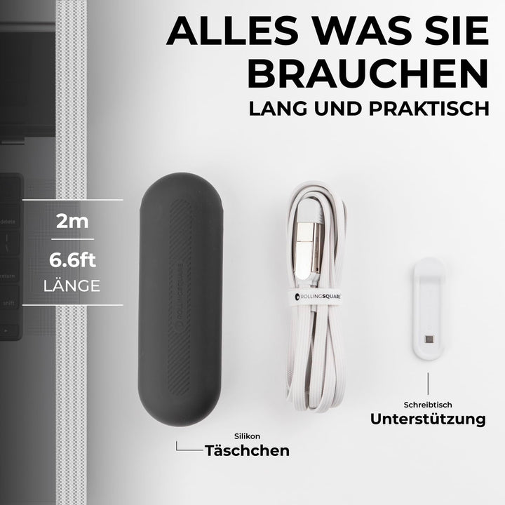 Rolling Square inCharge XL 200 cm - USB-C-Kabel, Universal-Smartphone-Kabel, Geschenk für Männer, 6-