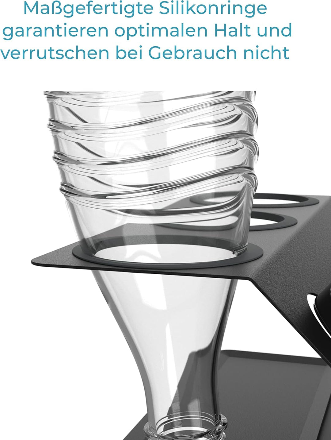 Premium 3er Edelstahl Flaschenhalter für SodaStream Flaschen (Duo & Crystal) | Set Timeless in Anthr