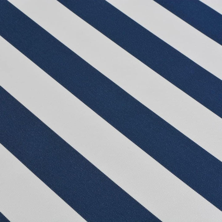 vidaXL Gelenkarmmarkise 400cm Blau/Weiss Markise Sonnenschutz Terrasse Balkon 400 cm Blau und Weiss,