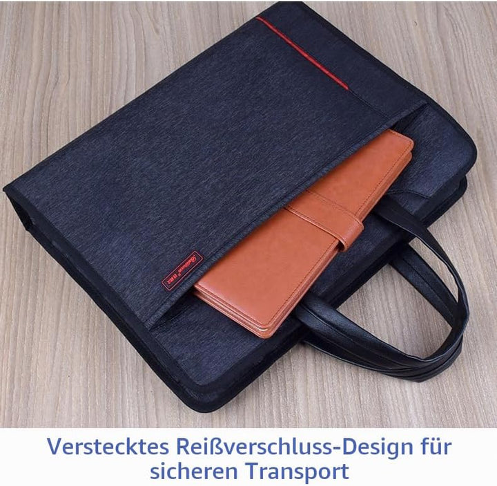 Dokumententasche B4 Tragetasche Oxford Aktentasche Office Business Beutel mit Reissverschluss Datei