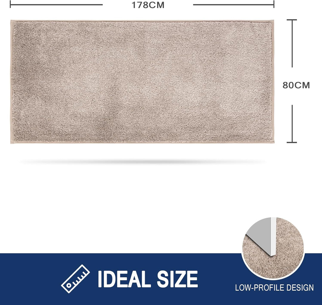FCSDETAIL Schmutzfangmatte Innen Lang 80 x 178 cm, rutschfeste waschbare Fussmatte, absorbierend Tür