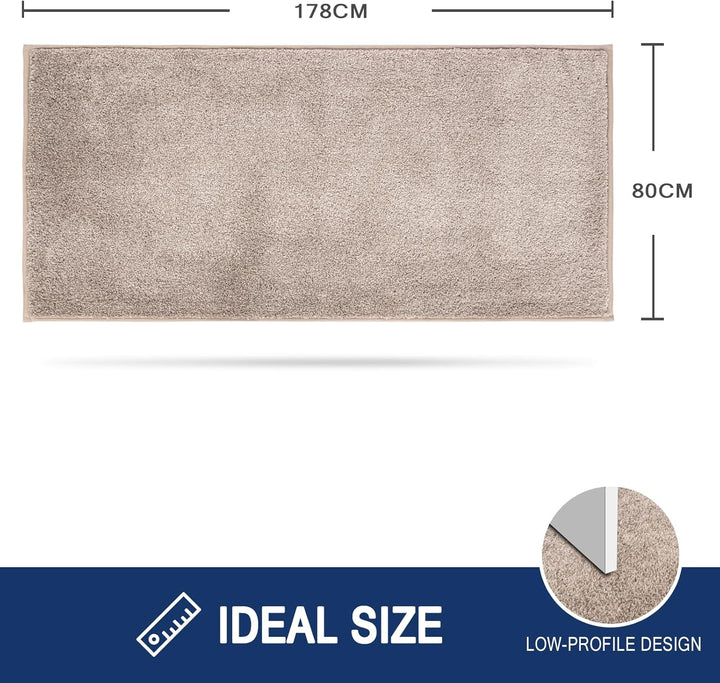 FCSDETAIL Schmutzfangmatte Innen Lang 80 x 178 cm, rutschfeste waschbare Fussmatte, absorbierend Tür