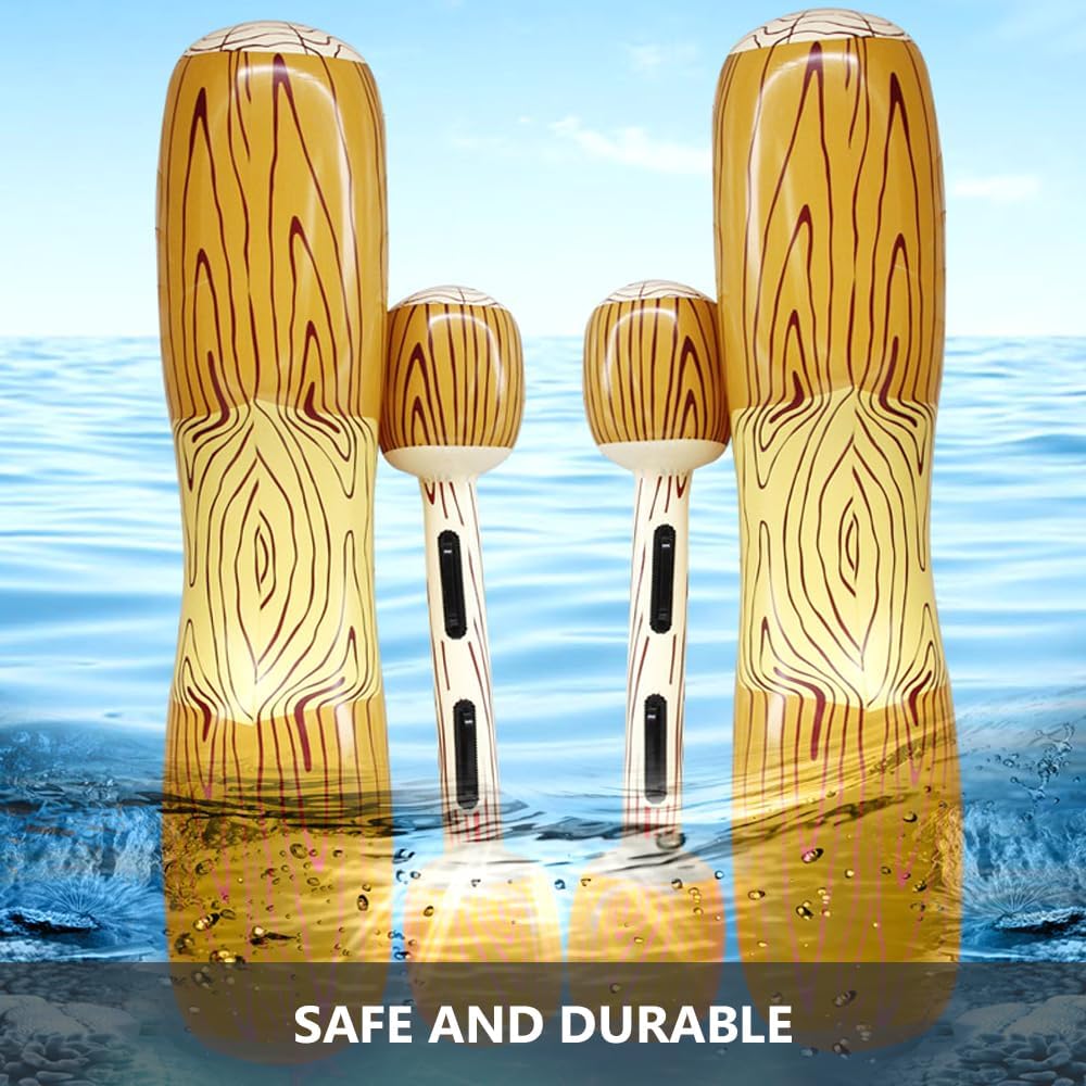 Aufblasbare Pool Spielzeug Erwachsene Battle Log Raft, 2 Sets Aufblasbares Wasserspielzeug mit Aufbl