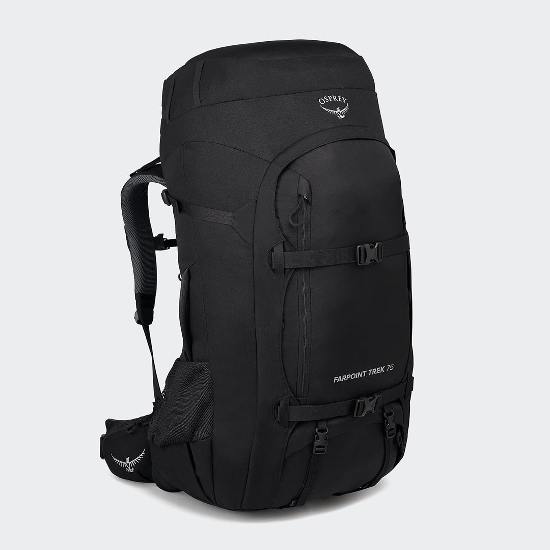 Osprey Farpoint Herren Rucksack Schwarz O/S - Fassungsvermögen 75L, Schwarz O/S - Fassungsvermögen 7