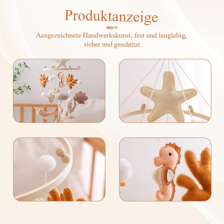 Mobile Baby Windspiele, Windspiel Rassel Babybett Mobile, Mädchen Bettglocke Anhänger Babybett Kinde