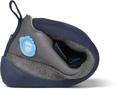 Affenzahn Barfussschuh Leder Buddy mit Klettverschluss Weich rutschfest Flexibel Reflektierend für J