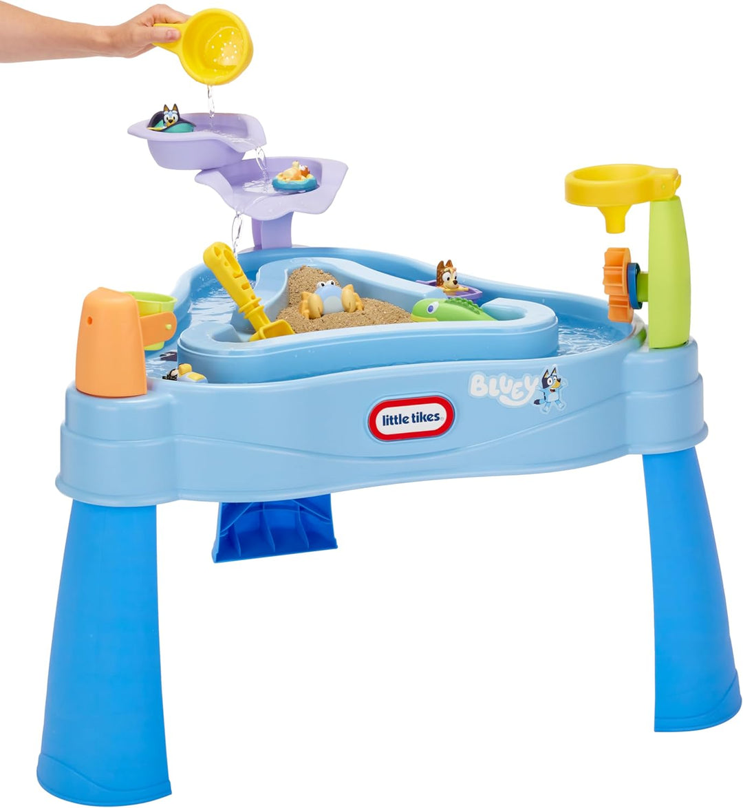 Little Tikes Bluey Wassertisch mit 6 Zubehörteilen Bluey Active Play für Jungen und Mädchen im Alter