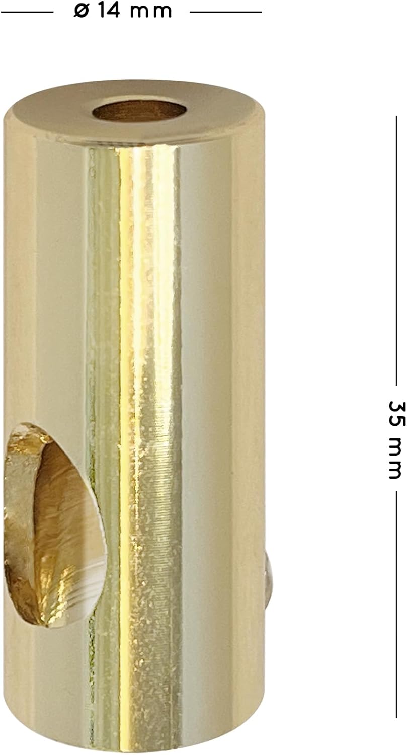 smartect Aluminium Wand- und Deckenpins zum Fixieren von Textilkabeln [4 Stück, Gold] Deckenbefestig