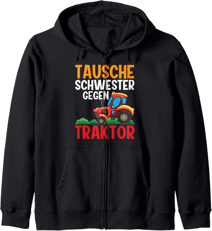 Tausche Schwester Gegen Traktor Lustiger Bruder Schwester Kapuzenjacke