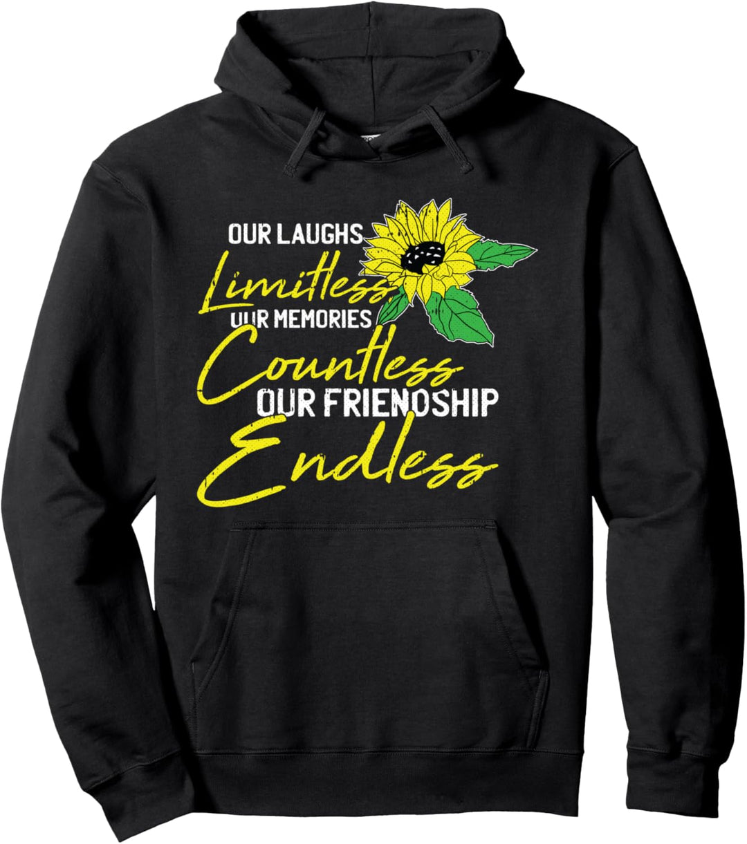 Friendship Best-Friend Cute Sunflower Bestie BFF Matching Pullover Hoodie