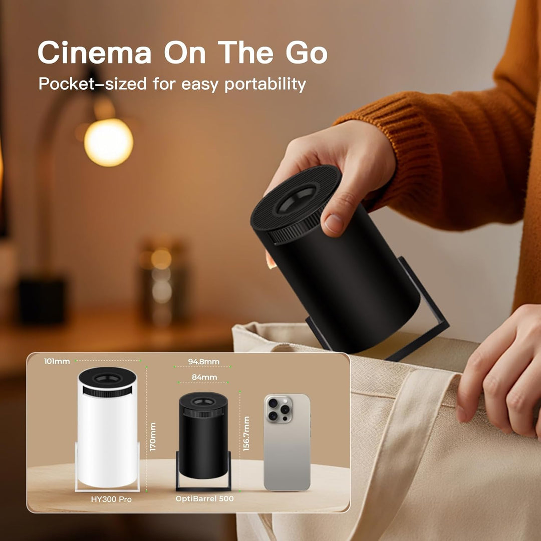 Mini Beamer 4K 1080P unterstützt Klein Projektor mit WiFi 6 Bluetooth 5.4, Auto Keystone Smart Porta