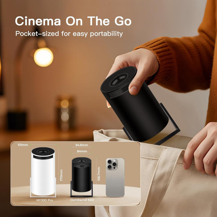 Mini Beamer 4K 1080P unterstützt Klein Projektor mit WiFi 6 Bluetooth 5.4, Auto Keystone Smart Porta