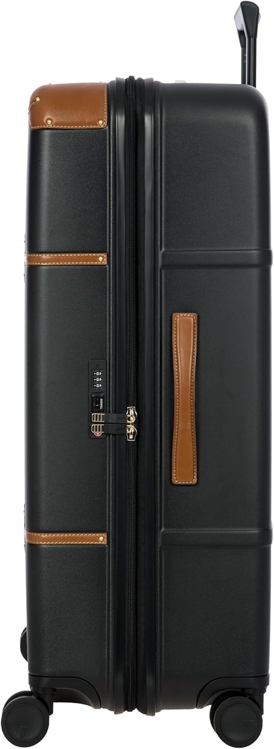 Brics Bellagio - 4-Rollen-Trolley 82 cm erw. recycelt black/tan, Black/Tan