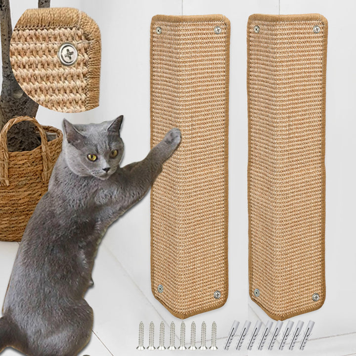 2 Stück Kratzmatte aus Sisal, Kratzmatte für Katzen, mit Klebeband, Katzenkratzmatte, Teppich zum Sc