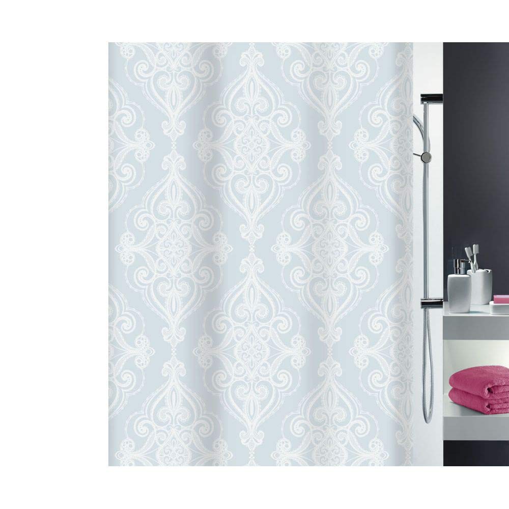 Spirella Anti-Schimmel Duschvorhang - Anti-Bakteriell, waschbar, wasserdicht, Polyester, „Rivoli“ 18