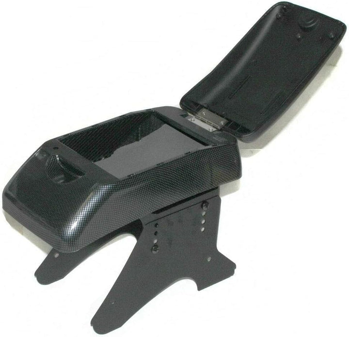 Universal Auto Armlehne Armlehne Mittelkonsole Aufbewahrungsbox Kunstleder Carbon