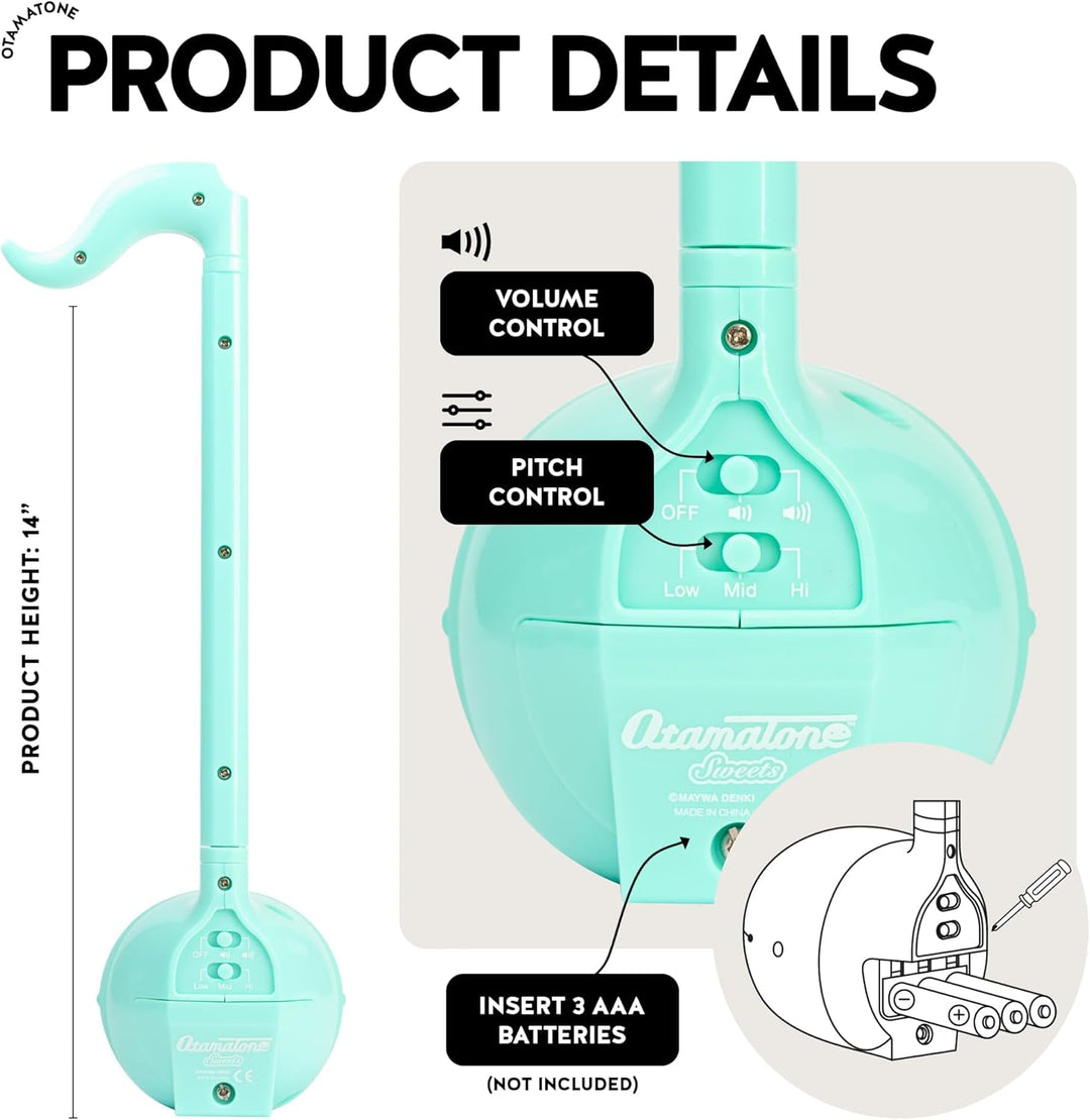 Otamatone Regular Mint Elektronisches Musik Instrument, Tragbar Digitale Musikinstrumente Synthesize