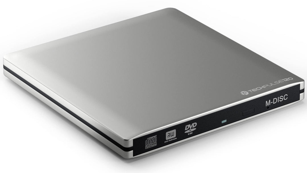 techPulse120 DVD Brenner M-Disc externes DVDRW CD Laufwerk Ultraslim Superdrive Portable Laufwerk CD