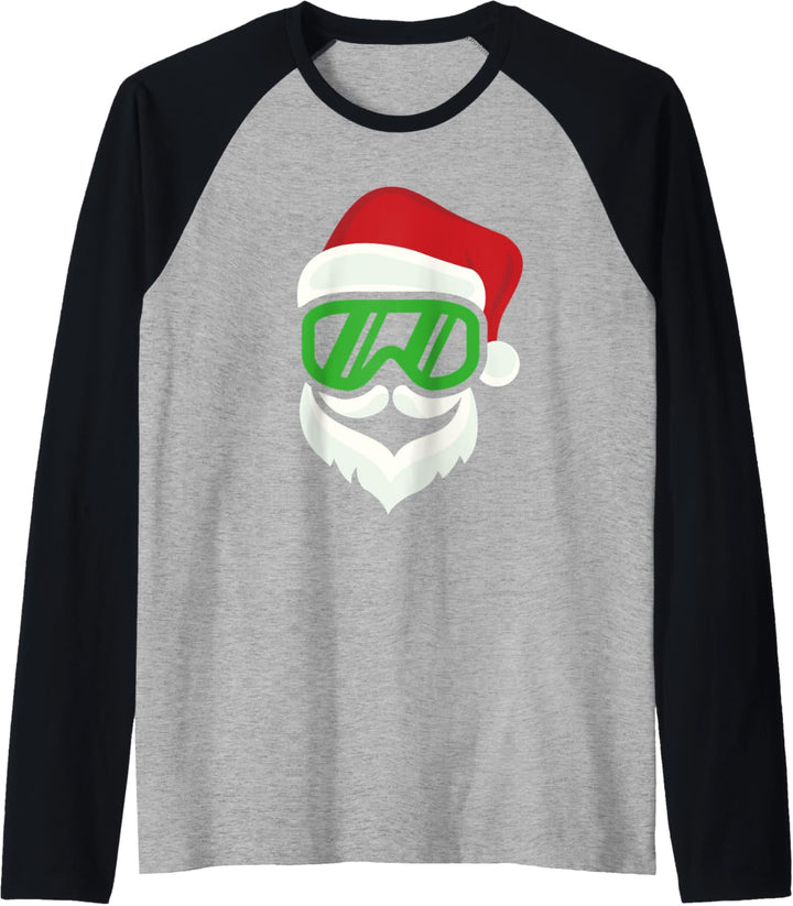 Cooler Ski Hipster Santa Schibrille Bart Schi Snowboard Raglan