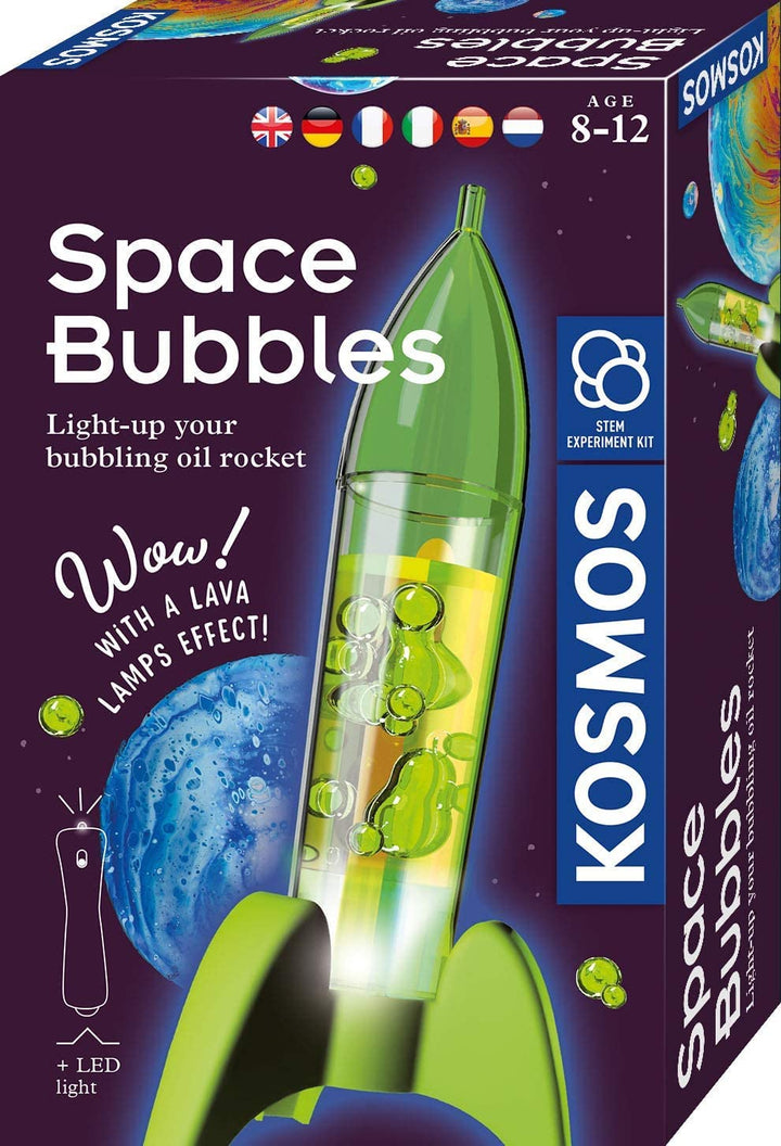 KOSMOS 616786 Space Bubbles - Mini Raketen Lavalampe Experimentier Set für Kinder mit mehrsprachiger