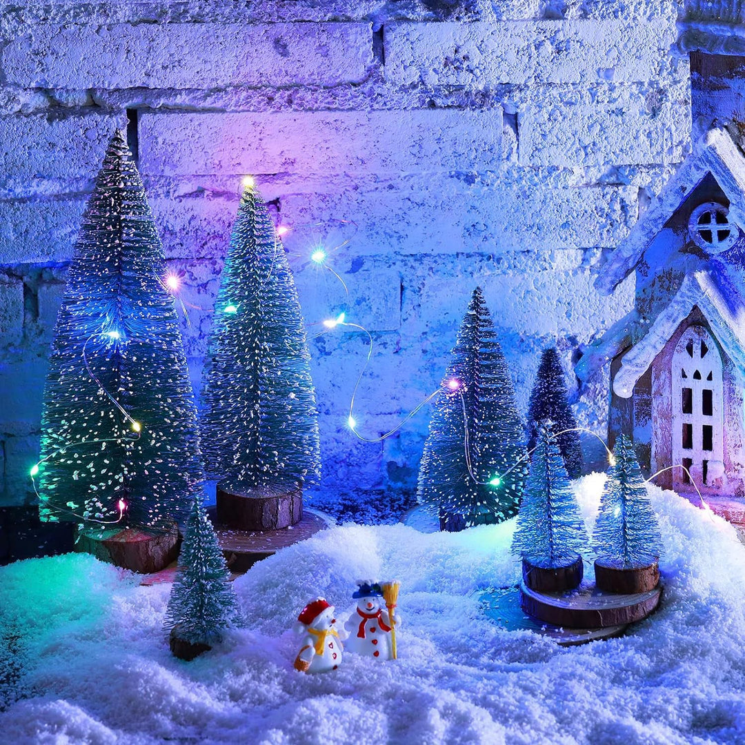 10 Stück Mini Tannenbaum Deko,Kleiner Tannenbaum Deko,Künstlich Klein Weihnachtsdeko,Mini Grün Tanne