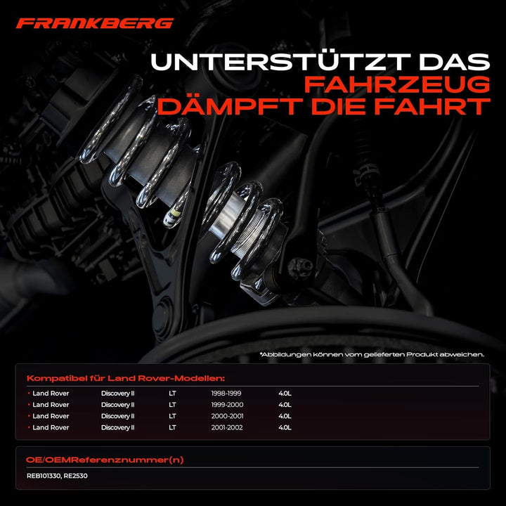 Frankberg 1x Federn Fahrwerksfeder Vorderachse Links Kompatibel mit Discovery II LT_ 4.0 V8 4x4 1998