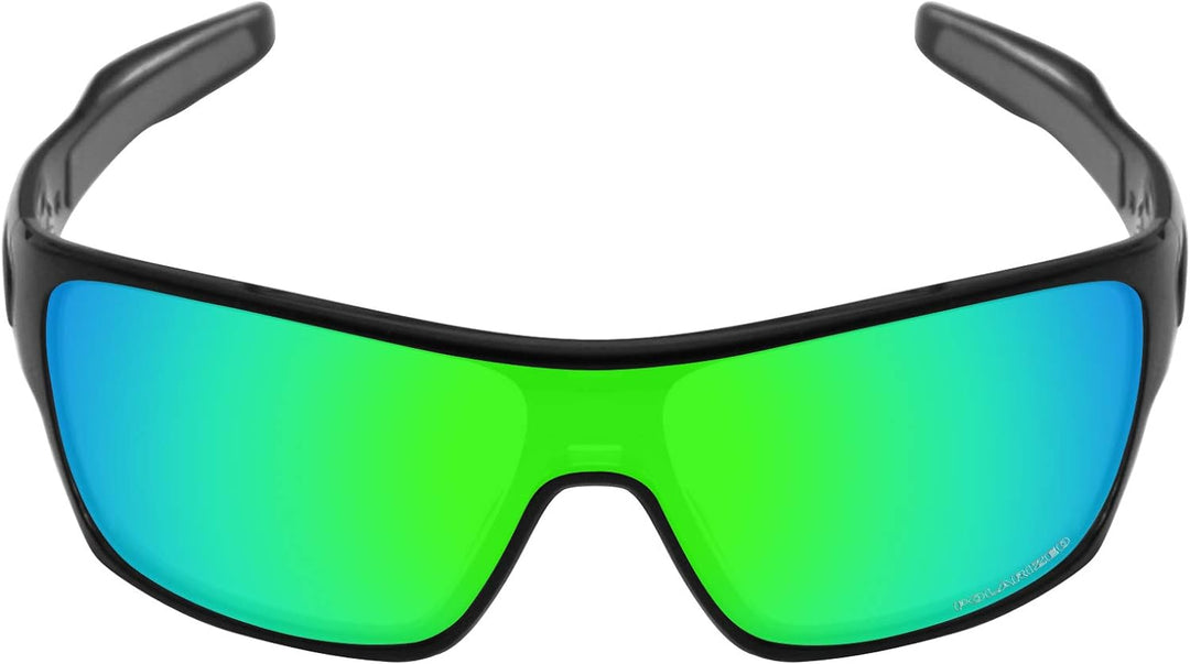 Mryok Ersatzgläser für Oakley Turbine Rotor Korrosionsschutz Gegen Meerwasser Polarisiert - Smaragdg