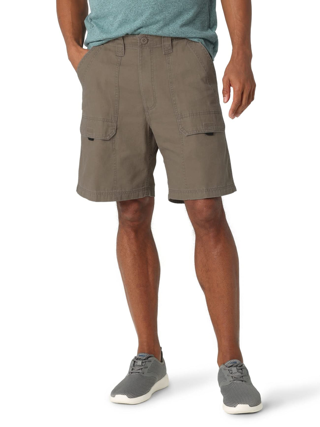 Wrangler Authentics Big & Tall Canvas Hiker Short, Earth Green, 48
