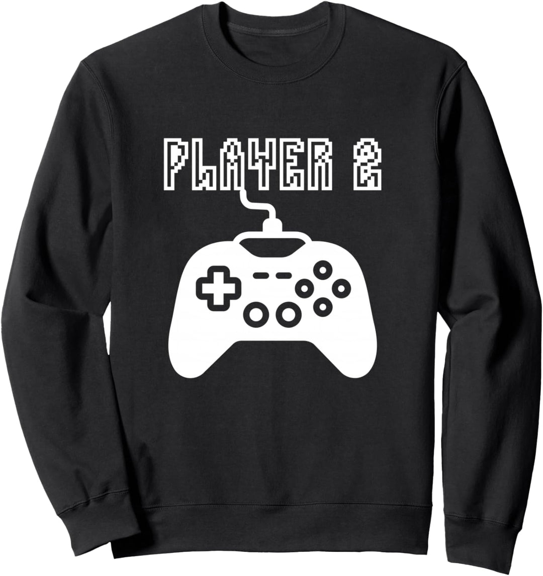 Player 2 Passendes Videospiel Cosplay Gaming Paare Gamer Sweatshirt