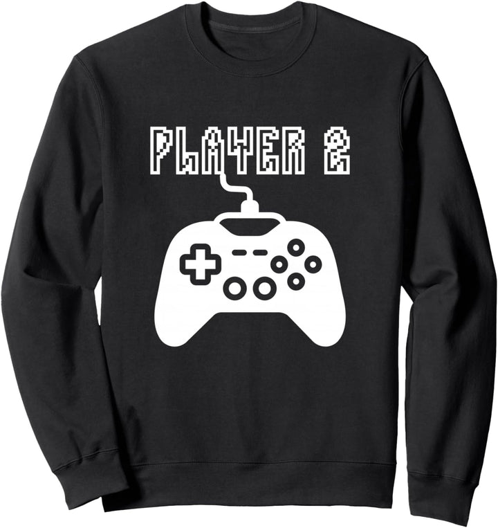 Player 2 Passendes Videospiel Cosplay Gaming Paare Gamer Sweatshirt