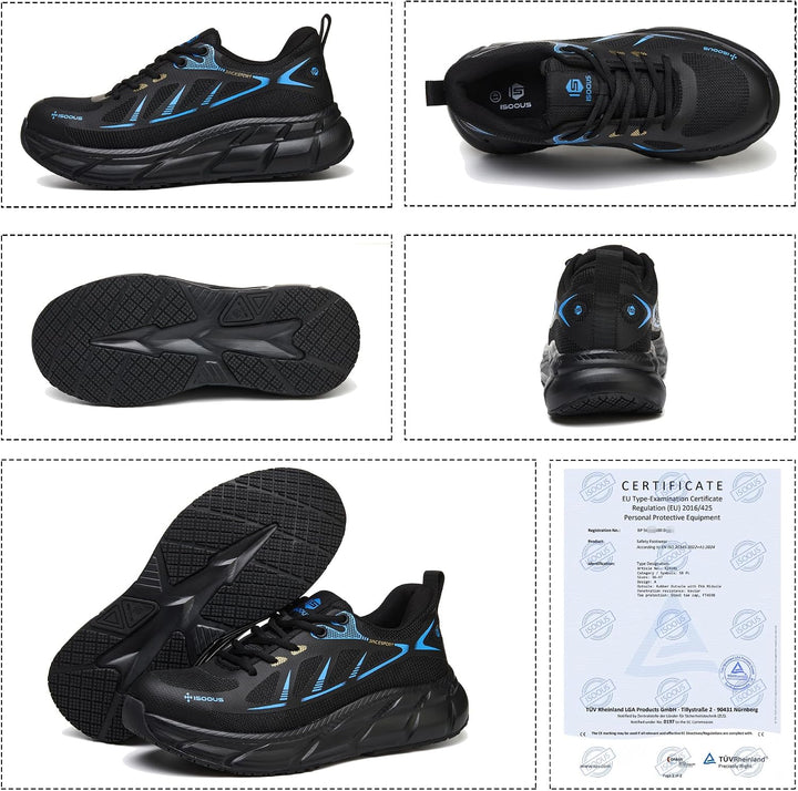 ISOOUS Arbeitsschuhe Herren Sicherheitsschuhe Damen Stahlkappenschuhe | Schutzschuhe mit Stahlkappe,