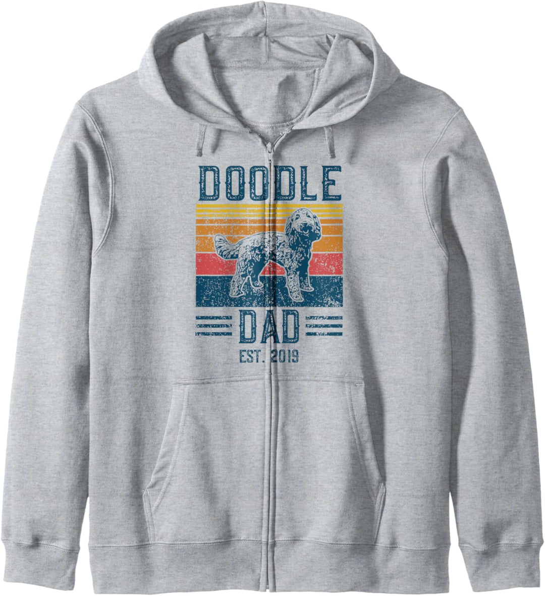 Lustige Vintage Doodle Dad Est. 2019 - Doodle & Goldendoodle Kapuzenjacke