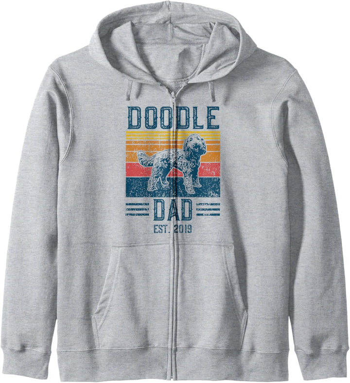 Lustige Vintage Doodle Dad Est. 2019 - Doodle & Goldendoodle Kapuzenjacke