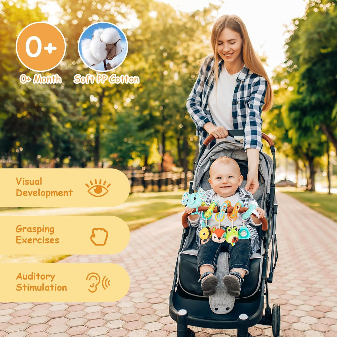 Kinderwagen Spielzeug, Baby Activity Spirale Spielzeug mit Musik, Hängendes Spiral Plüsch Spielzeug