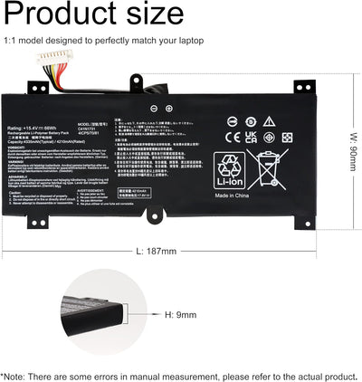 BLESYS C41N1731 Akku für Asus ROG Strix Scar II GL504 GL504G GL504GW GL504GS GL504GM GL504GV GL704 G