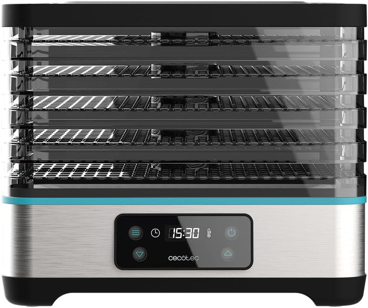 Cecotec VitaDry Pro Lebensmitteldehydrator, 300 W, Fruchtdehydrator mit 5 Ablagen, höhenverstellbar,