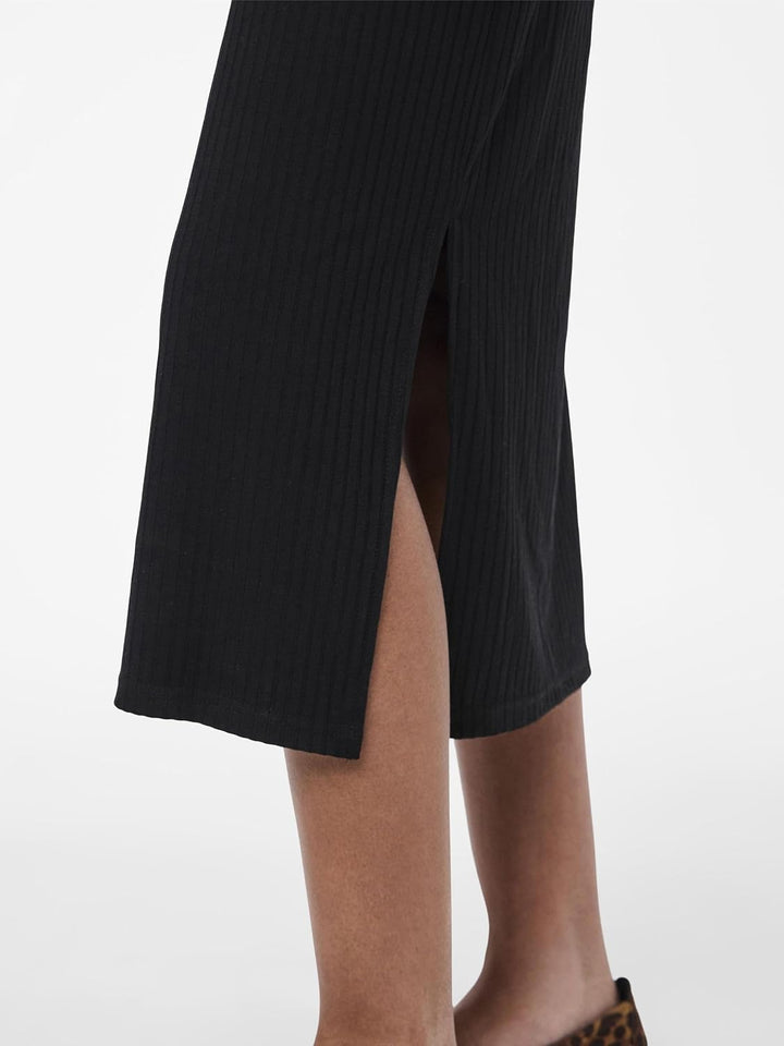 PIECES Female Midikleid PCKYLIE L Schwarz, L Schwarz