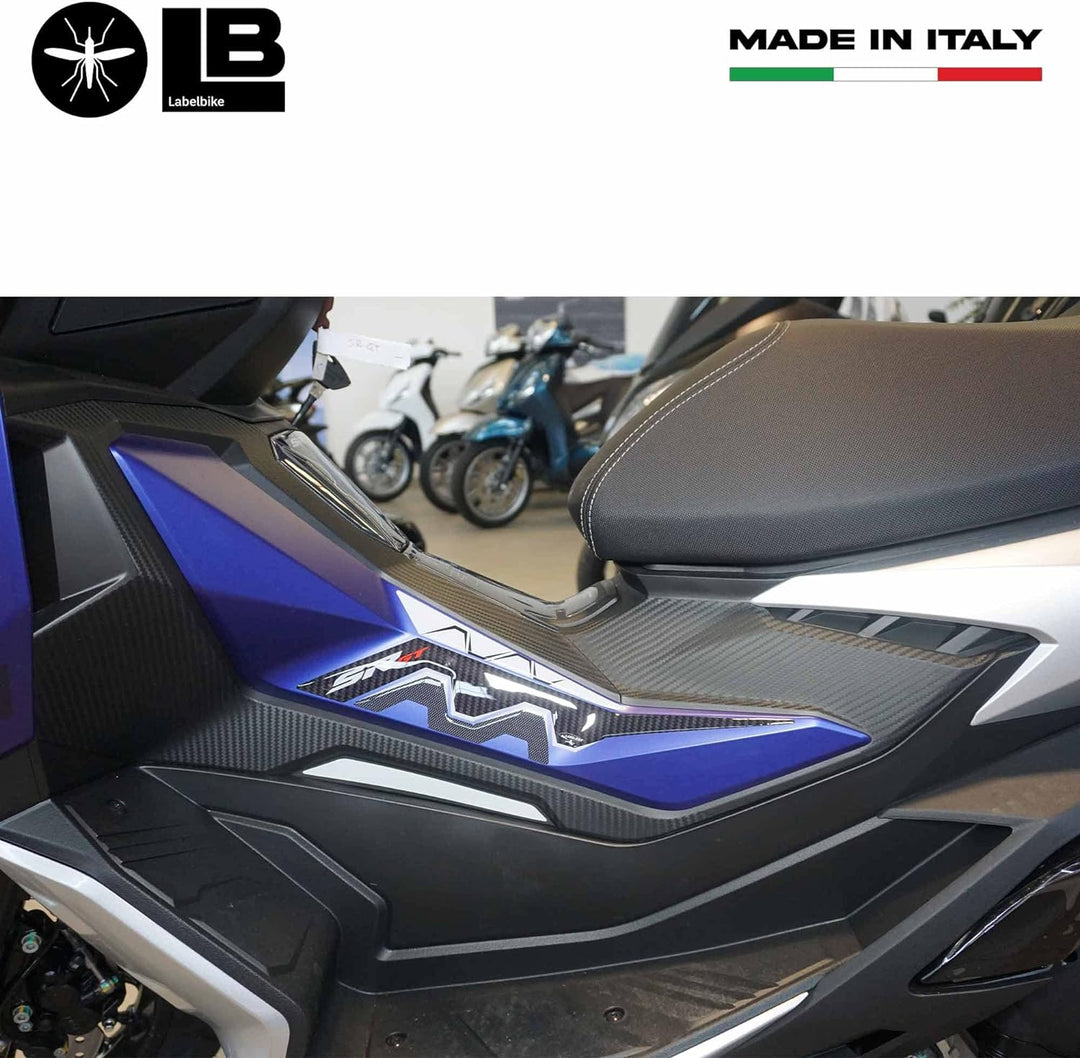 labelbike - 3D Aufkleber für Seitenverkleidungen Scooter Trittbrett Fussrasten kompatibel mit Aprili
