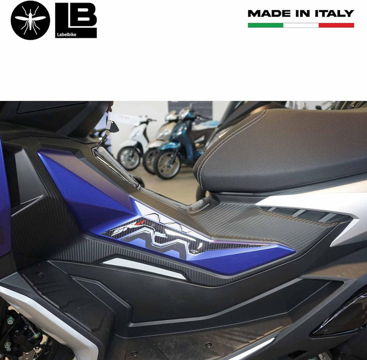 labelbike - 3D Aufkleber für Seitenverkleidungen Scooter Trittbrett Fussrasten kompatibel mit Aprili