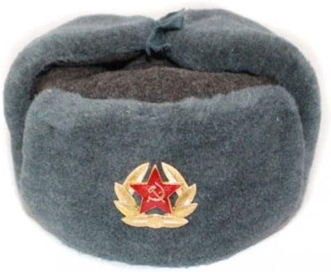 RUSSIANSTORE Ushanka-Mütze aus natürlicher Wolle, Original der Sowjetischen Zeit, russische Armee, v