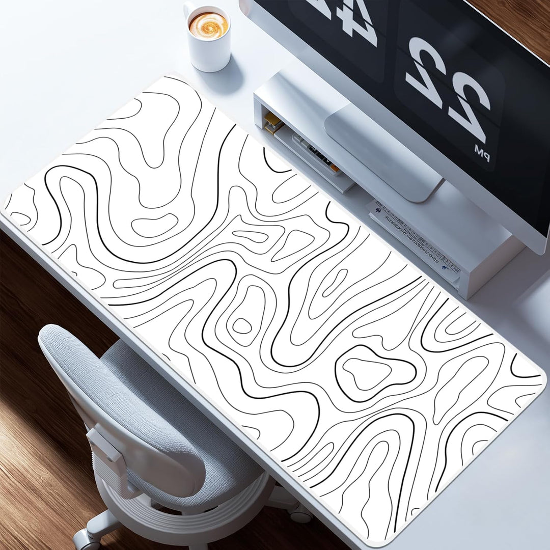 Gaming Mauspad XXL, Mousepad 900x400mm,Gross Schreibtischunterlage mit Rutschfester Gummibasis,Desk
