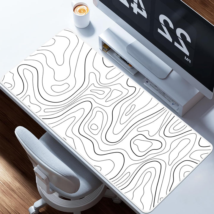 Gaming Mauspad XXL, Mousepad 900x400mm,Gross Schreibtischunterlage mit Rutschfester Gummibasis,Desk