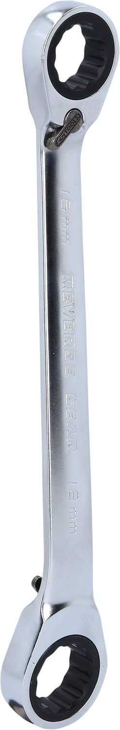 KS Tools 503.4577 GEARplus Doppel-Ratschenringschlüssel umschaltbar 16x18mm, 16x18mm