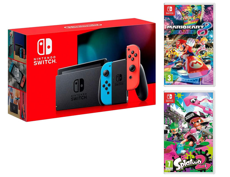 Nintendo Switch Konsole Azul/Rojo Neón