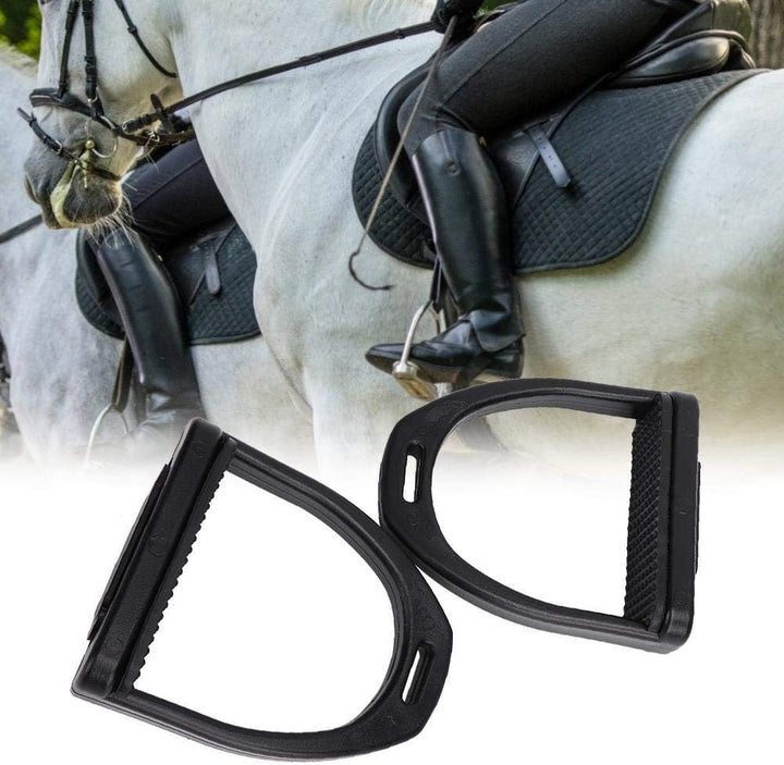 2Pcs Steigbügel für Sattel Sicherheits Steigbügel mit rutschfester Gummiauflage für den Pferdesport(