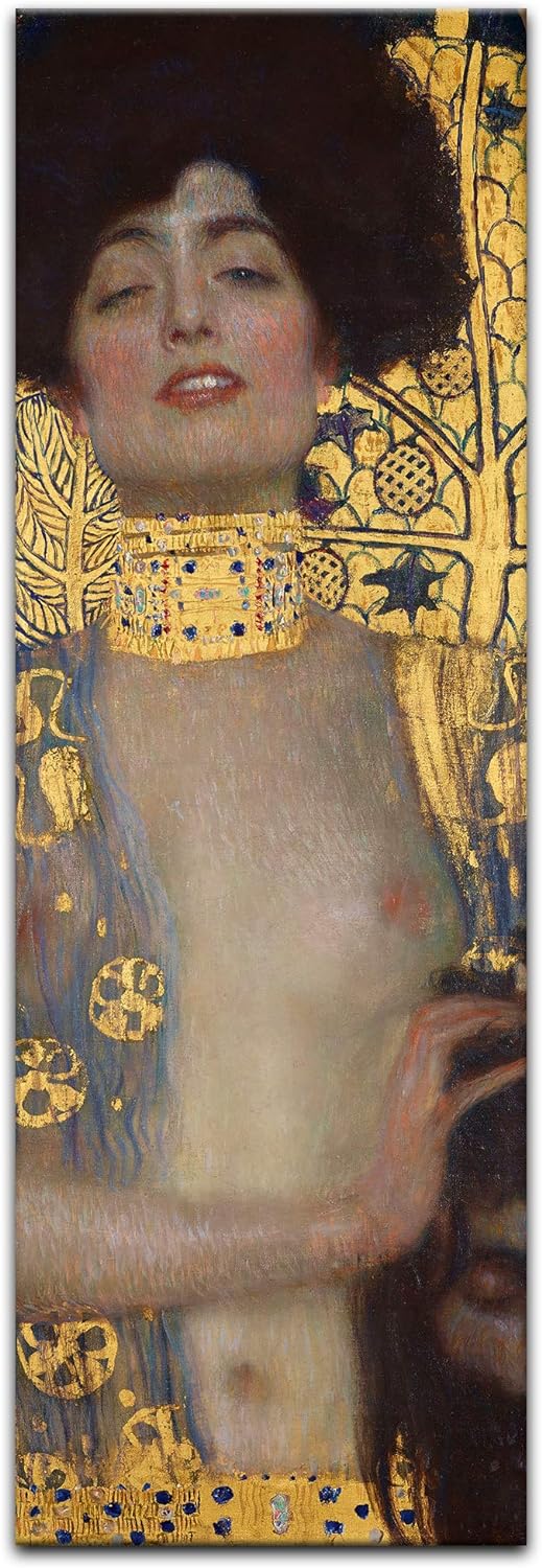 Bilderdepot24 Bild auf Leinwand | Gustav Klimt - Judith I (und der Kopf des Holofernes) in 40x120 cm